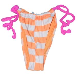 Aerie Tie Waist Neon Cheekiest Bikini Bottom Nwt Size Large‎
